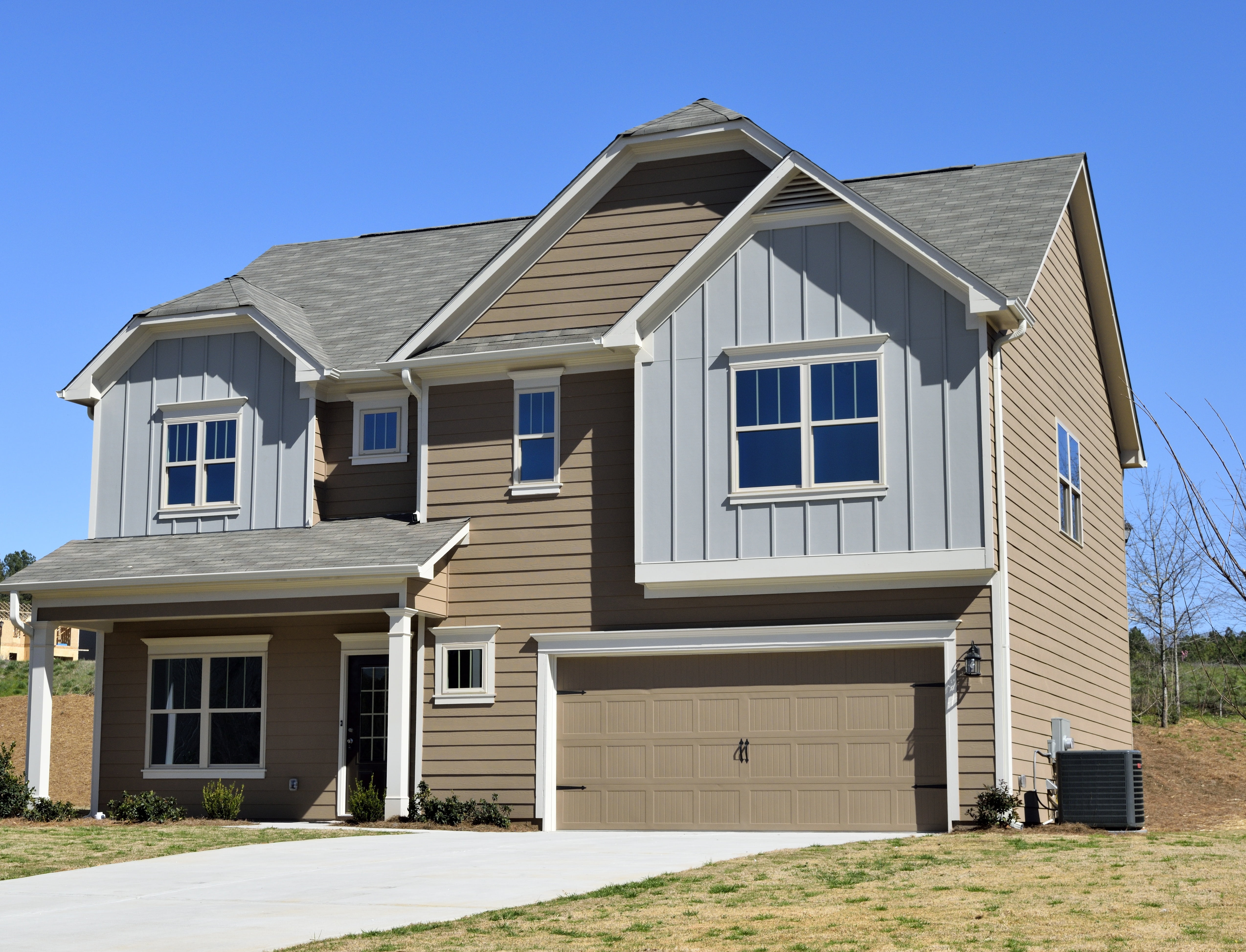 Freshly painted exterior of a traditional Kansas City home